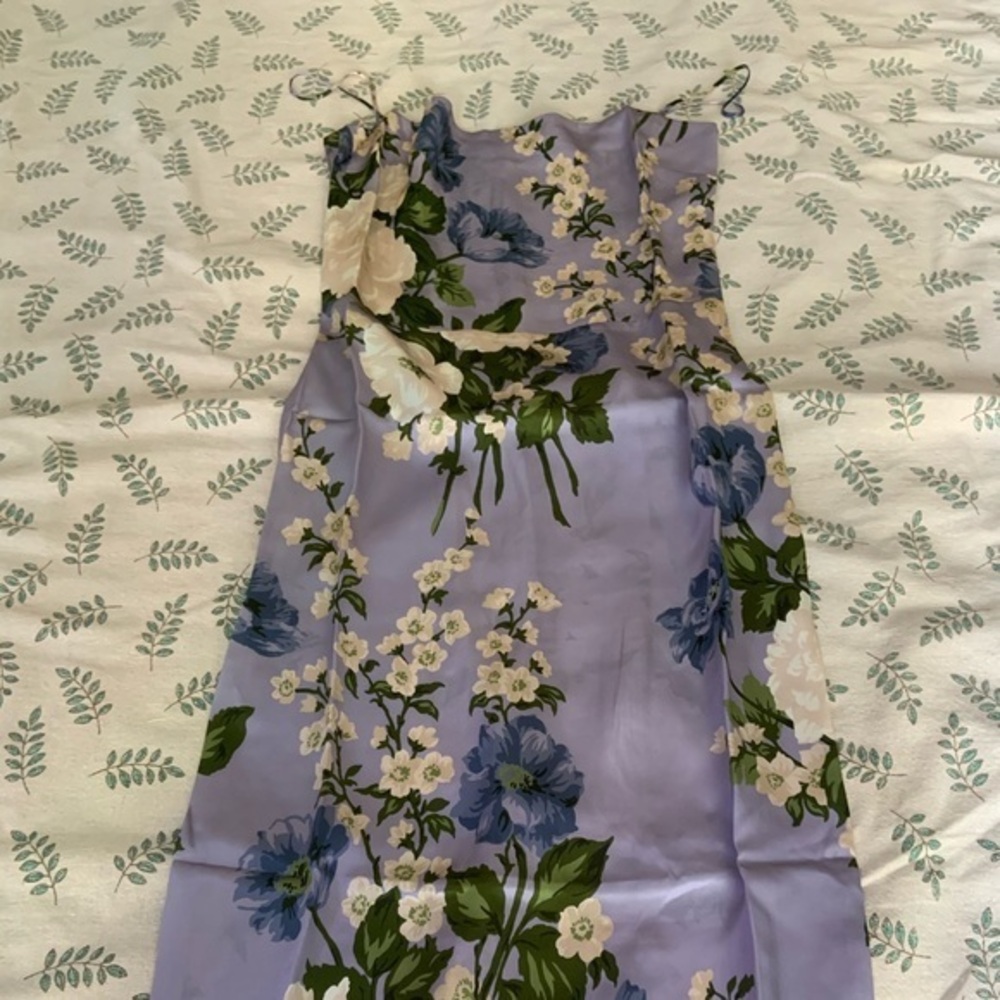 Reformation Frankie Silk Dress Garden Soiree - Picture 8 of 10